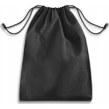 Školní sáček VELKÝ BAVLNĚNÝ SÁČEK 30x45 cm ČERNÝ 140g na BOTY, SPORTOVNÍ OBLEČENÍ do Školy