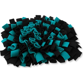 Hračka pro psa Čmuchacíkoberečky.cz® Čmuchací kobereček extra hustý ČERNÝ-TMAVĚ TYRKYSOVÝ Velikost: 30x15cm