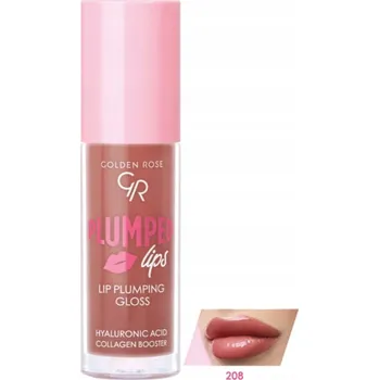 Lesk na rty Golden Rose Lesk na rty pro optické zvětšení objemu Plumped Lips - 208