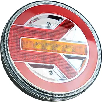 Zadní světlomet TT TECHNOLOGY Zadní sdružená LED svítilna, 12–24 V, kulatá, 3 funkce, pravá