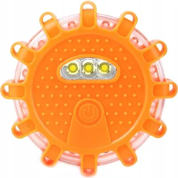 Maják VÝSTRAŽNÁ LAMPA MAJÁK NA STŘECHU NA MAGNET blikačka 3XAAA na baterie