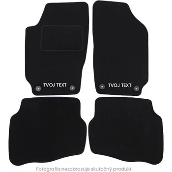 autokoberec Velurové autokoberce Nissan Pathfinder 2005-2012, Text na spodek, přední, Černá, LuedickitalD