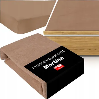 Prostěradlo Prostěradlo s Gumou 180x200 Froté Vysoká Matrace 30cm Prodyšné BÉŽOVÉ