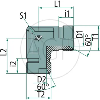 Ventil palivového systému WA-AGR 1 90° VA