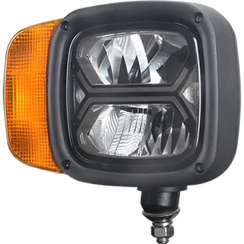 Přední světlomet LED světlomet 12-24 V s vyhříváním pravé s obrysovým a dálkovým světlem a s integrovaným blinkrem pro zemědělské a stavební stroje
