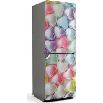 Fototapeta Dekorativní Samolepicí nálepka na ledničku Barevné lesklé srdce