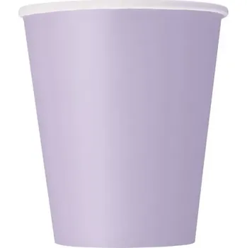 Party dekorace Papírové kelímky světle fialové 14 ks