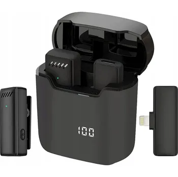 Mikrofon Bezdrátový kravatový mikrofon S11 pro Lightning 8-pin s pouzdro