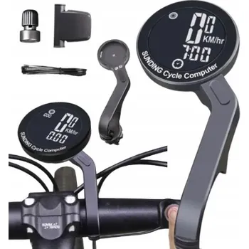 Tachometr CYKLOPOČÍTAČ BEZDRÁTOVÝ VELKÝ PODSVÍCENÝ 20 FUNKCÍ SUNDING DRŽÁK