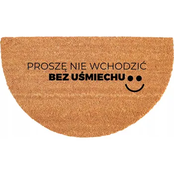 Rohožka EKOLOGICKÁ KOKOSOVÁ ROHOŽKA PŮLKRUHOVÁ PROTIUKLUZOVÁ 40X70CM - ODOLNÁ