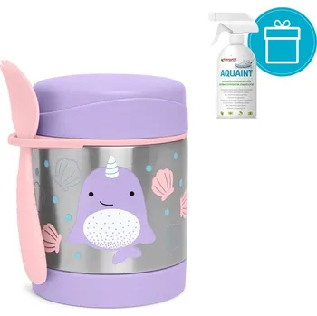 teploměr do vody pro miminko SKIP HOP Zoo Termoska na jídlo se lžičko/vidličkou Narval 325 ml, 3+ + AQUAINT 500 ml