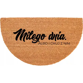 Rohožka KOKOSOVÁ ROHOŽKA PROTIUKLUZOVÁ EKOLOGICKÁ ODOLNÁ PŮLKRUHOVÁ 40X70CM