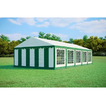 Zahradní stan Zahradní Párty stan 5x10m - PVC Standard Ohnivzdorný barva Zeleno-bílá