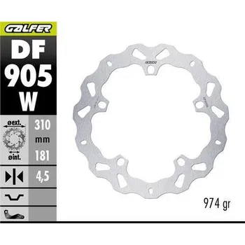 Brzda pro motocykl GALFER přední brzdový kotouč BMW R 1300GS ADVENTURE 23-25 (WAVE DISC) (310X181X4.5mm) (GALFER přední brzdový kotouč BMW R 1300GS ADVENTURE 23-25 (WAVE DISC) (310X181X4.5mm))