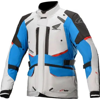 Moto bunda Alpinestars Bunda na motocykl Alpinestar Andes Drystar Honda šedo-černo-modro-červená