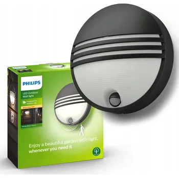 Venkovní osvětlení Venkovní nástěnné svítidlo Philips černé, integrovaný LED zdroj 6 W