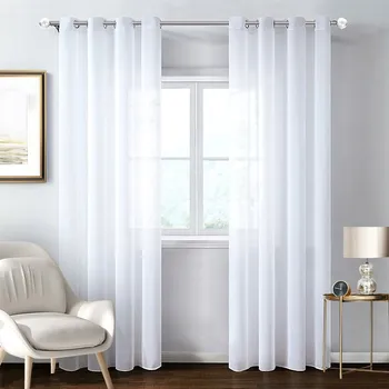 Závěs WhiteWave Lux – Bílý závěs s oky 140×250 cm