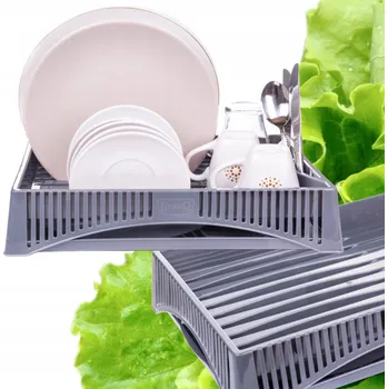 Odkapávač na nádobí ODKAPÁVAČ NA NÁDOBÍ ODKAPÁVAČ NA NÁDOBÍ S PŘIHRAADKOU NA PŘÍBORY, VELKÝ S TÁCEM BRANQ 30x40