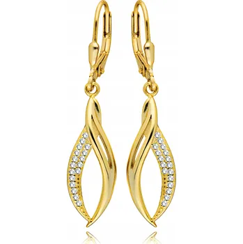 Náušnice Zlaté Náušnice 925 Visací pro Ženy s Gravírování