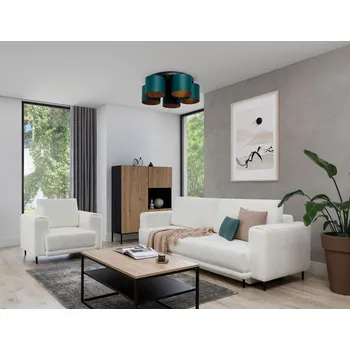 Vespillo 58x58x18cm stropní5 zelený/zlatý