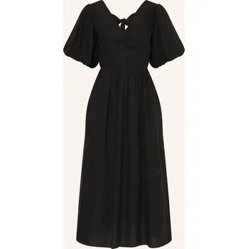 Dámské šaty Mrs & Hugs Dámské Lněné Šaty, černá, 42