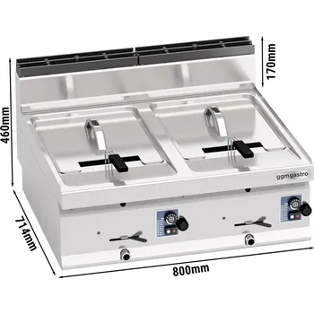 fritéza G.Gastro Plynová fritéza 10+10L (13,8 kW)