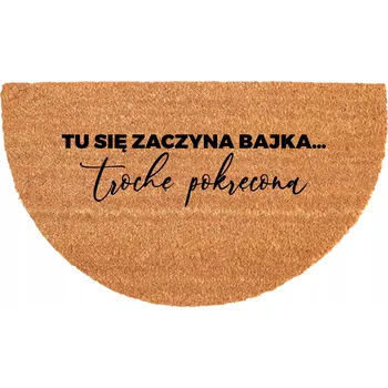 Rohožka PROTISKLUZOVÁ ROHOŽKA ODOLNÁ EKOLOGICKÁ 40X70CM PŮLKRUHOVÁ KOKOSOVÁ