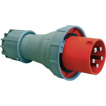 Elektrická zásuvka PCE POWER TWIST PŘENOSNÁ SILOVÁ ZÁSTRČKA 63A 5P 400V IP67 ČERVENÁ 035-6