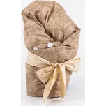 Tulimese Péřová zavinovačka odstíny béžové VELIKOST ZAVINOVAČKY: VELIKOST 90X90 CM, VARIANTY PROVEDENÍ: ZAPÍNÁNÍ NA KNOFLÍKY A MAŠLI