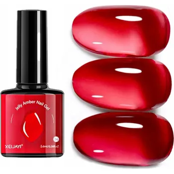 Lak na nehty Jantarový gel lak na nehty s efektem panterky a kamene, 7.3ml #4