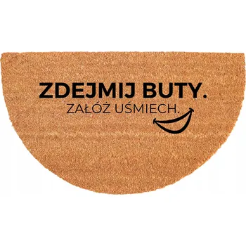 Rohožka PŮLKRUHOVÁ KOKOSOVÁ ROHOŽKA 40X70CM PROTI SKLUZU, ODOLNÁ A EKOLOGICKÁ