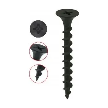 Vrták Šrouby do dřeva černé 4,2x90 mm fosfátované pro sádrokarton | 1 kg | Marcopol