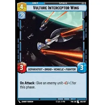 Sběratelská karetní hra Vulture Interceptor Wing 063/257 - Twilight of the Republic Typ karty: Standard