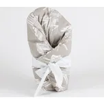 Tulimese Péřová zavinovačka béžové stromky VELIKOST ZAVINOVAČKY: VELIKOST 80X80 CM, VARIANTY PROVEDENÍ: ZAPÍNÁNÍ NA KNOFLÍKY A MAŠLI