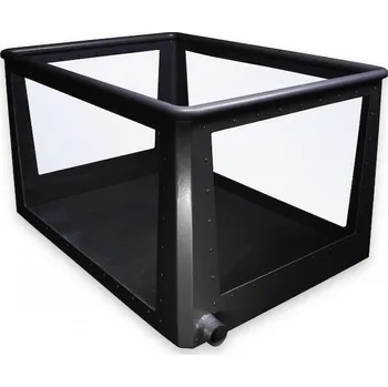 nádrž Nerezová průhledná nádrž 1000 L pro požární sport - černá s povrchovou úpravou