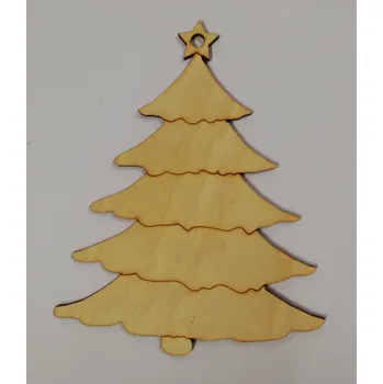 Vánoční dekorace Dřevěný výřez stromeček č.4