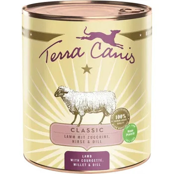 Krmivo pro psa Terra Canis CLASSIC – jehněčí s cuketou 6 × 800 g
