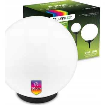 Venkovní osvětlení Solární lampa ATRIS LED koule 30 cm RGB zapichovací zahradní IP44