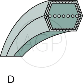 Příslušenství pro zahradní traktor Klínový řemen o rozměru 17 x 3073 Li pro zahradní traktory John Deere, Sabre