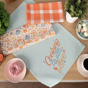 Utěrka COOKING WITH LOVE Sada 3 kuchyňských utěrek, rozměr 40x60 cm.