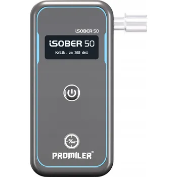 Alkohol tester Elektrochemický alkohol tester PROMILER iSOBER 50 KALIBRACE + NÁUSTKY OLED Displej