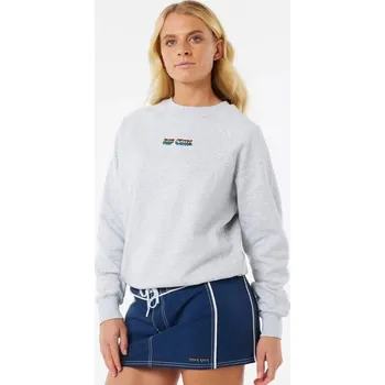 Pánská móda Mikina Rip Curl SG GRAPHIC FLEECE CREW Grey Marle velikost L