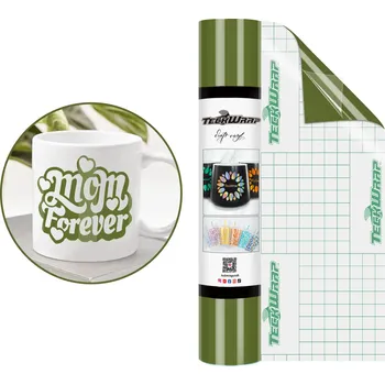 Samolepící dekorace Lesklý - Olive Green - samolepící vinylová folie TeckWrap Velikost: 0,3 x 1,5 m