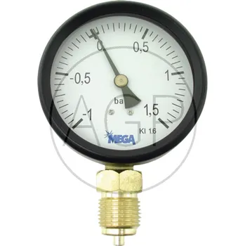 Tlakoměr Vakuový tlakoměr pro fekální vůz se stupnicí 0 - 1,5 barů