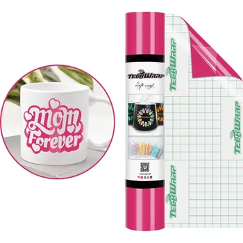 Samolepící dekorace Lesklý - Ultra Pink - samolepící vinylová folie TeckWrap Velikost: 0,3 x 1,5 m