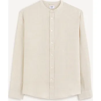 Pánská košile Celio Lněná košile Damaolin 1120423 Béžová XL