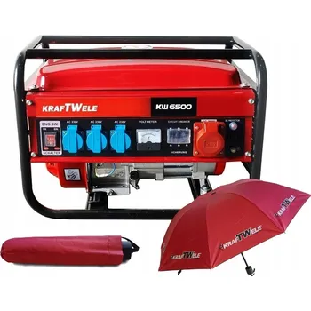 Elektrocentrála Přenosná elektrocentrála třífázová KrafTWele 4800 W benzínová