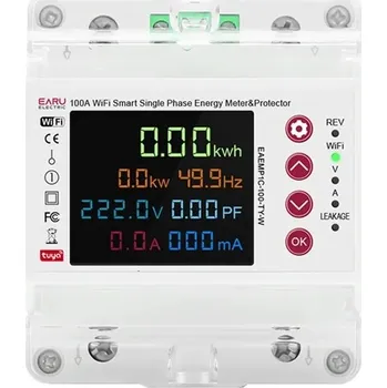 IP kamera Jednofázový elektroměr s WiFi TUYA 100A obousměrný s měřením unikajícího proudu