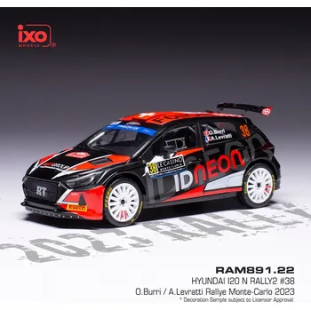 autíčko Hyundai i20 N Rally2 - Rallye Monte-Carlo 2023 #38 Burri - Levratti 1:43 IXO