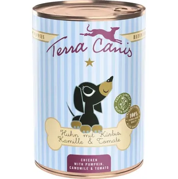 Krmivo pro psa Terra Canis štěně kuře s dýní, heřmánkem & rajčetem 6x400 g